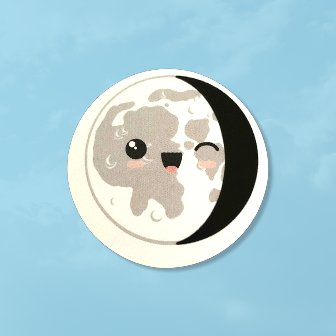 Paper Kawaii Moon Phases Sticker Set