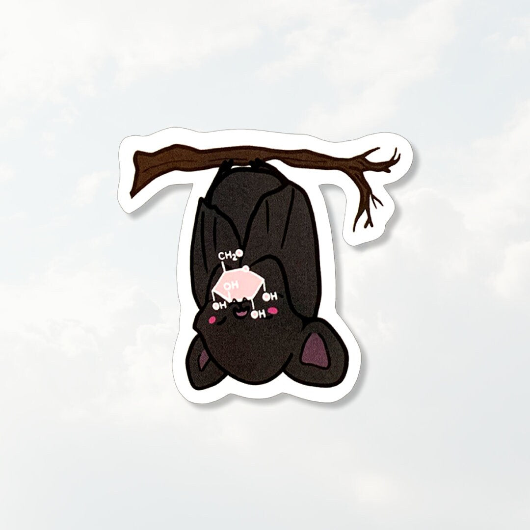 Vinyl Theobromine Ghost & Glucose Bat Sticker Set