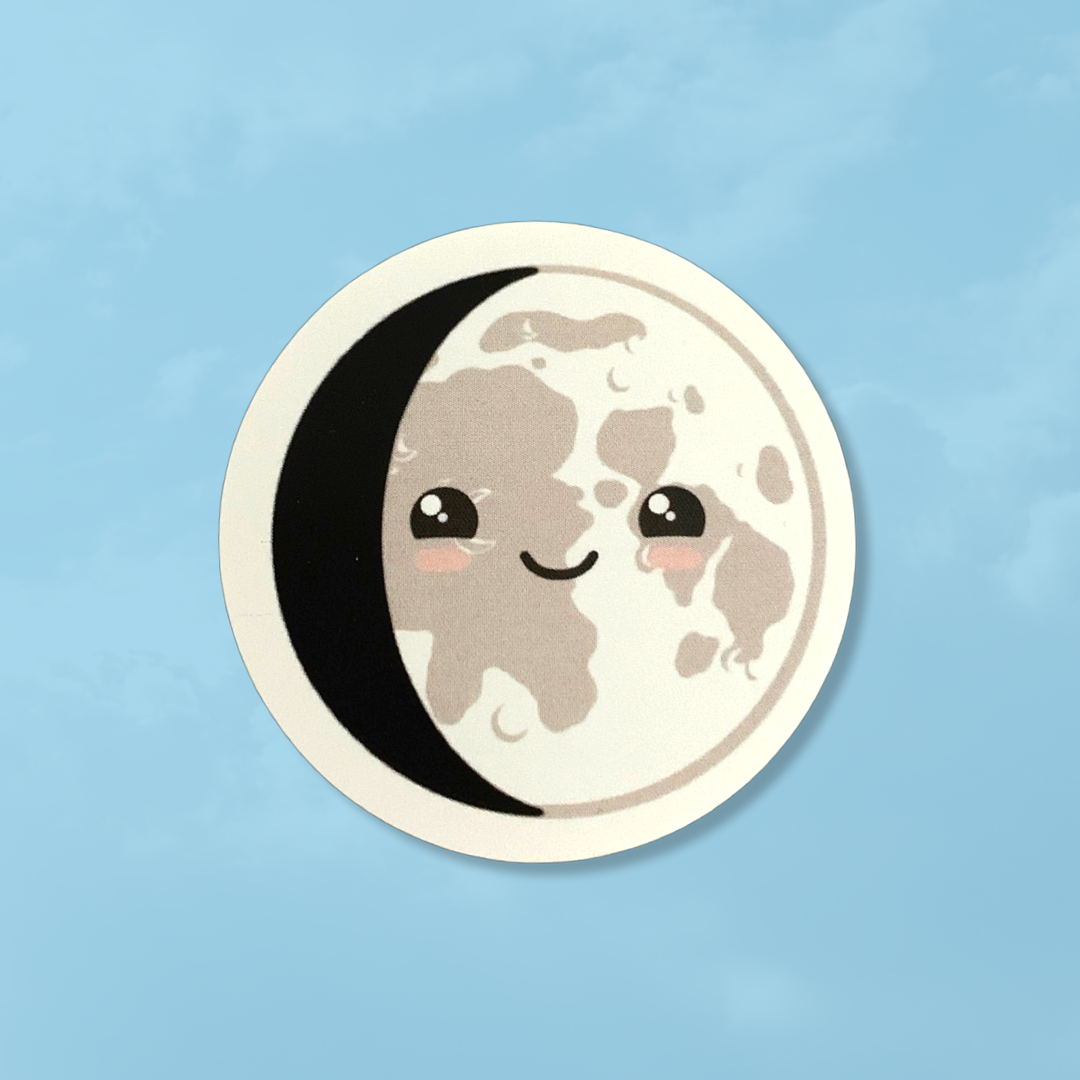 Paper Kawaii Moon Phases Sticker Set