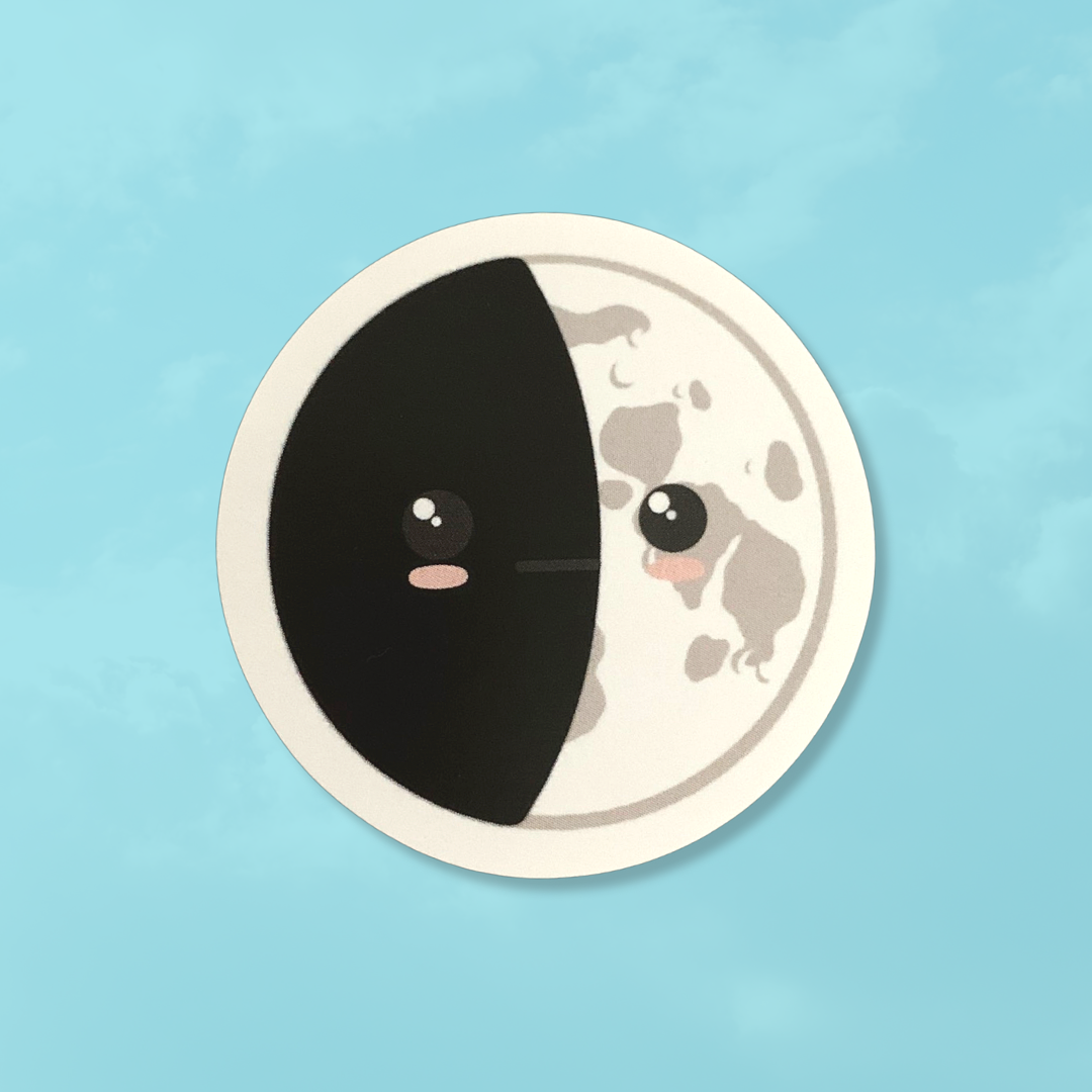 Paper Kawaii Moon Phases Sticker Set