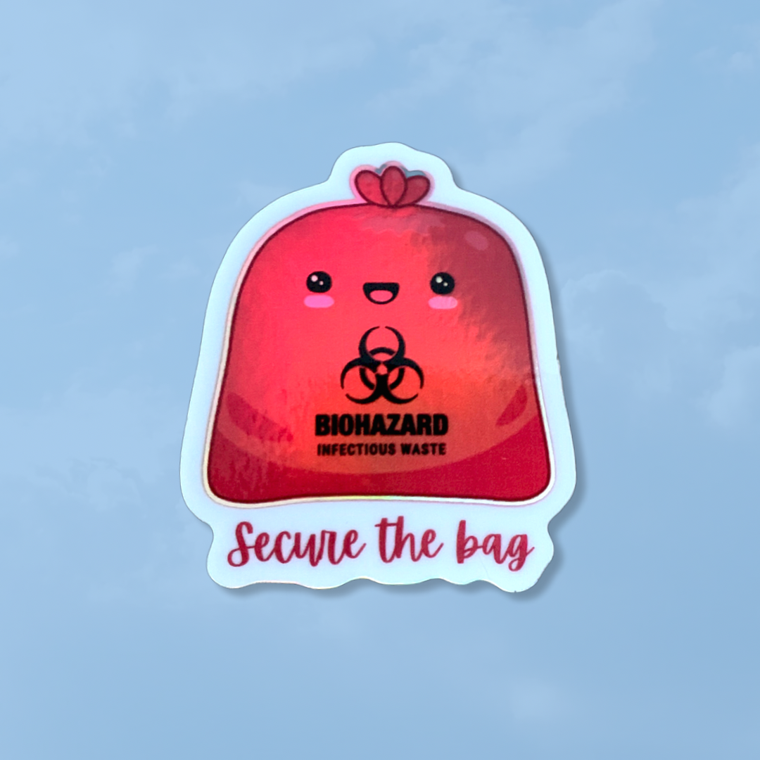 Holographic Biohazard Bag Sticker