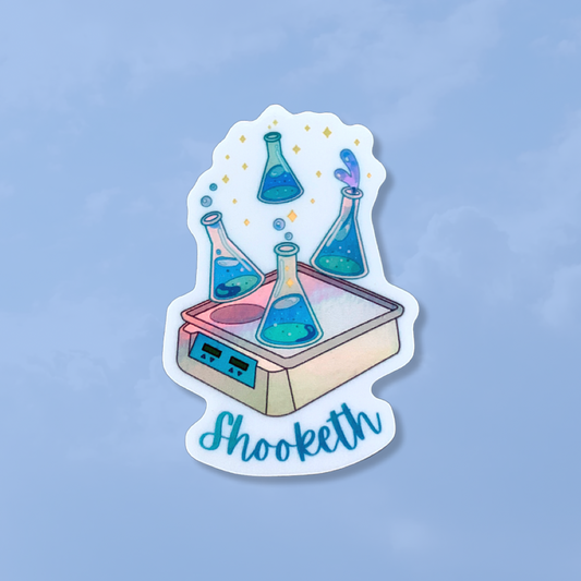 Holographic Erlenmeyer Flask & Shaker Sticker