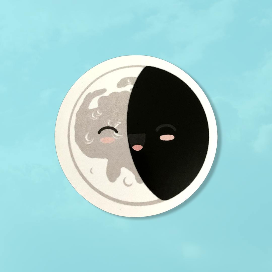 Paper Kawaii Moon Phases Sticker Set