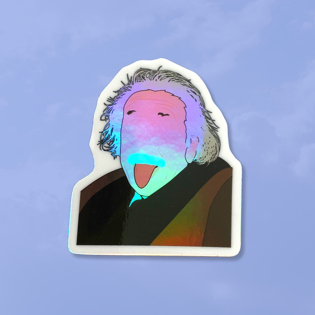 Holographic Albert Einstein Sticker