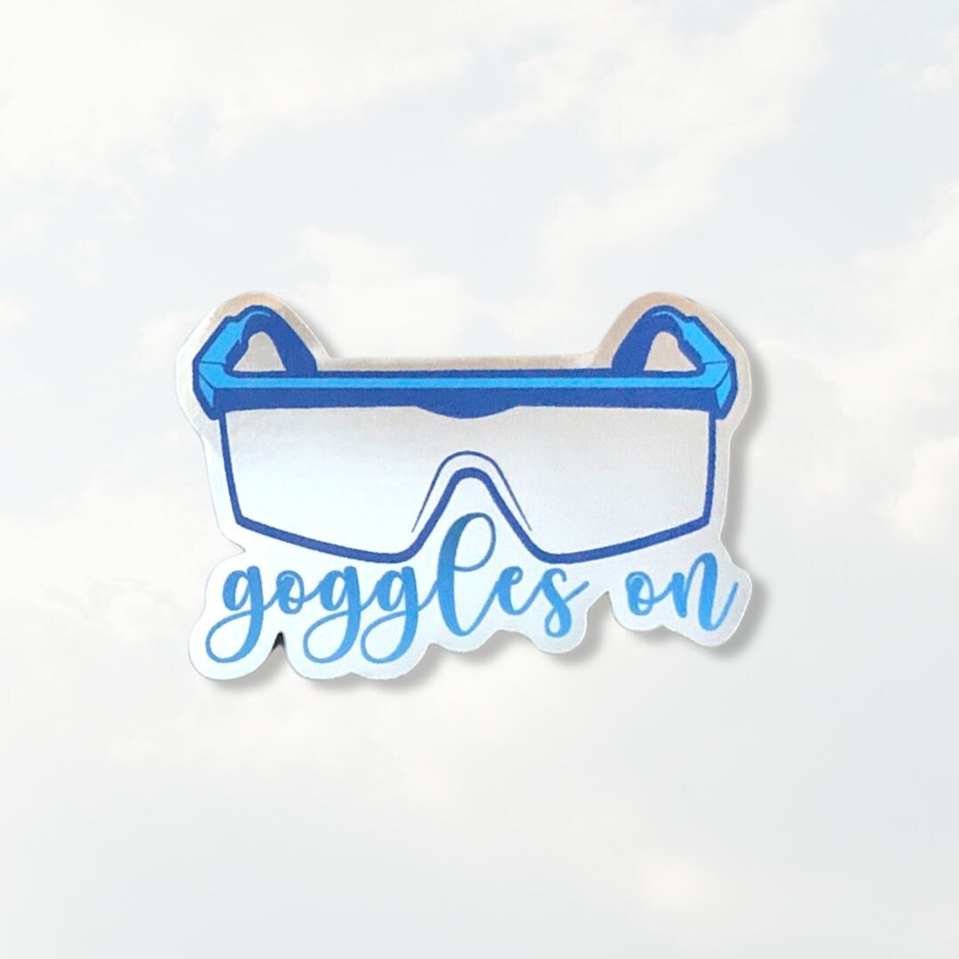 Mirror-Effect Goggles On Sticker